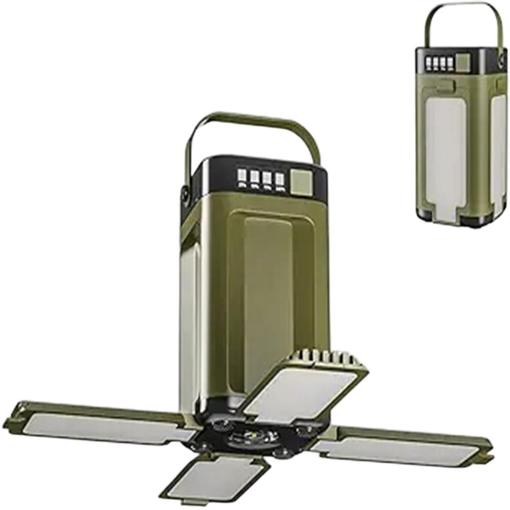 Portable Solar Camping Lamp – Foldable Four-, Outdoor LED for Hiking, Fishing, Emergency & Night Use