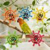 Bite Resistant Interactive Spinning Wheel Rudder Shaped Parrots Rotating Toys  Bird Cage Use