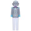 Unisex Kids Robot Costume Long Sleeve Colorful Printed Top Elastic Waistband Pants Cute Robot Headgear Cosplay Halloween Set