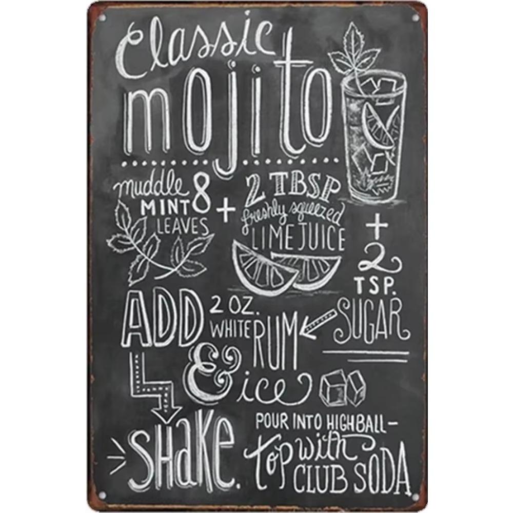 Vintage Cocktail Metal Martini Retro Signs Plaques Plate Poster Popular Bar Club Wall Decorative Room Stickers Decor