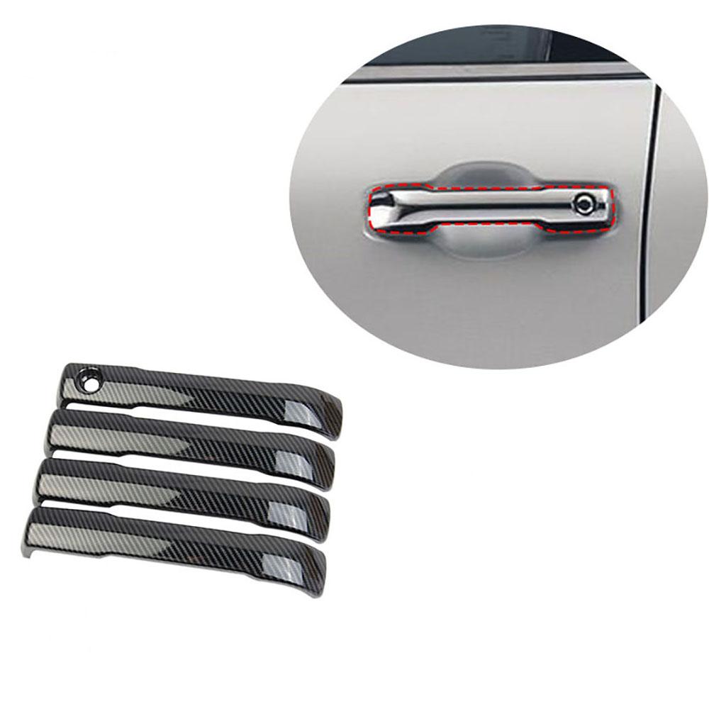 4 шт. Накладки на ручки боковых дверей в стиле карбонового волокна, черные, для Toyota Tundra 2022