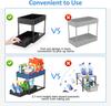 Pull-Out Pantry Organizer Multi-Tier Adjustable Kitchen Storage Shelf for Spices Utensil Under Sink Cabinet Countertop Organizer