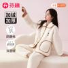 Fenteng Anti static Thick Warm Fleece Collar Cardigan Pajama Women's Casual Home Clothes Set
