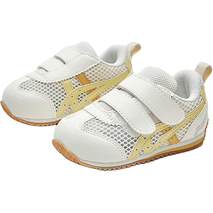 Asics Suku Synthetic Leather Fabric Cotla Baby Cool 2 Comfortable Low Top Casual Shoes Kids Sneaker Yellow White 1144A394-101