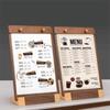 A4/A5 Walnut Wood Menu Clipboard Non-slip Base Table Top Sign Display Shelf  Office