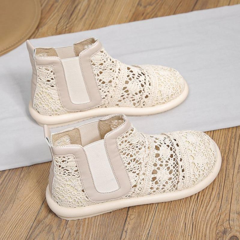 Модные новые женские дышащие сетчатые сандалии-ботинки летняя обувь шнуровка для ходьбы неглубокие новые однотонные нескользящие повседневные туфли женские вулканизированные туфли