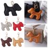 Cute Puppy Puppy Keychain PU Leather Car Key Ring Chain Cute PU  Dog Keychain  Bag Ornament