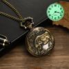 Карманные часы Hollow Retro Flip 12 Зодиаков Большие Креативные Студенческие Часы для Мужчин и Женщин Большой Циферблат Светящиеся Хуай