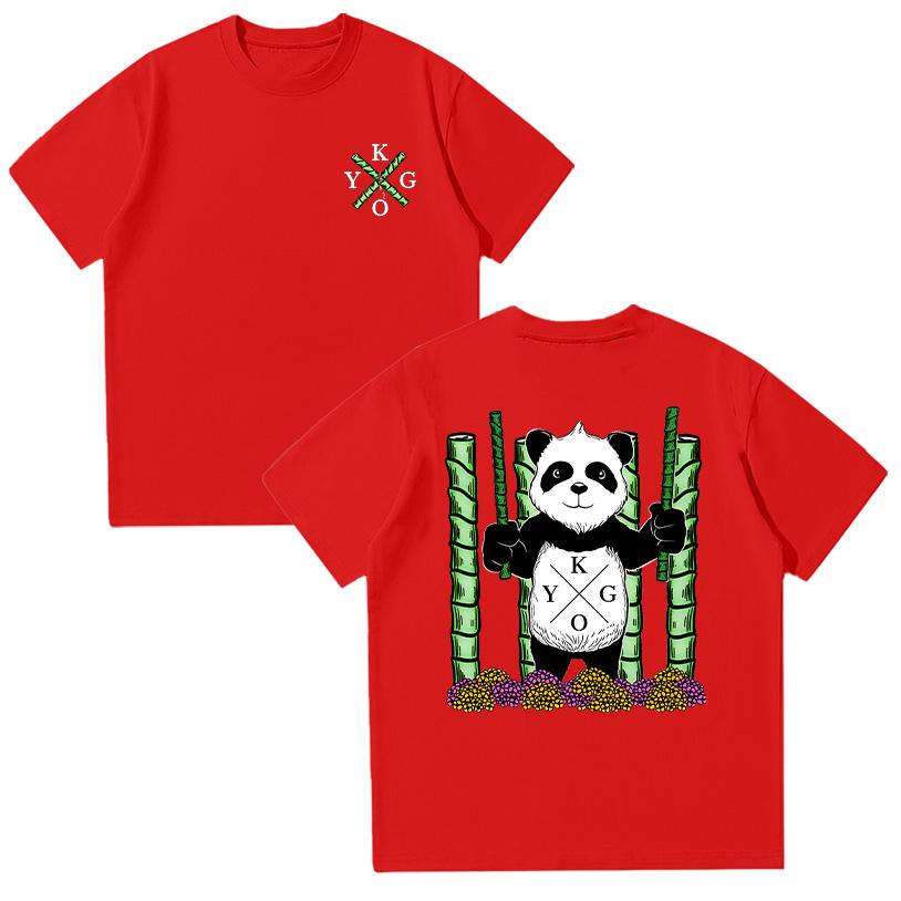 Футболка Kygo Panda Футболка с графикой аниме диджея Kygo из Норвегии Хлопковая высококачественная мужская футболка Y2k уличная одежда Женская мужская повседневная одежда