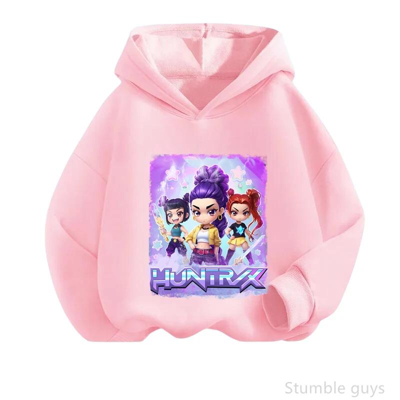 Vintage Anime Kpop Hooded Sweatshirt Children Spring Autumn Long Sleeve Hoodie Streetwear Casual Boys Girls Daily Wear
