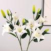Real Touch Silk Lilium Brownii Flower Plastic Fake Flowers  Living Room Desktop