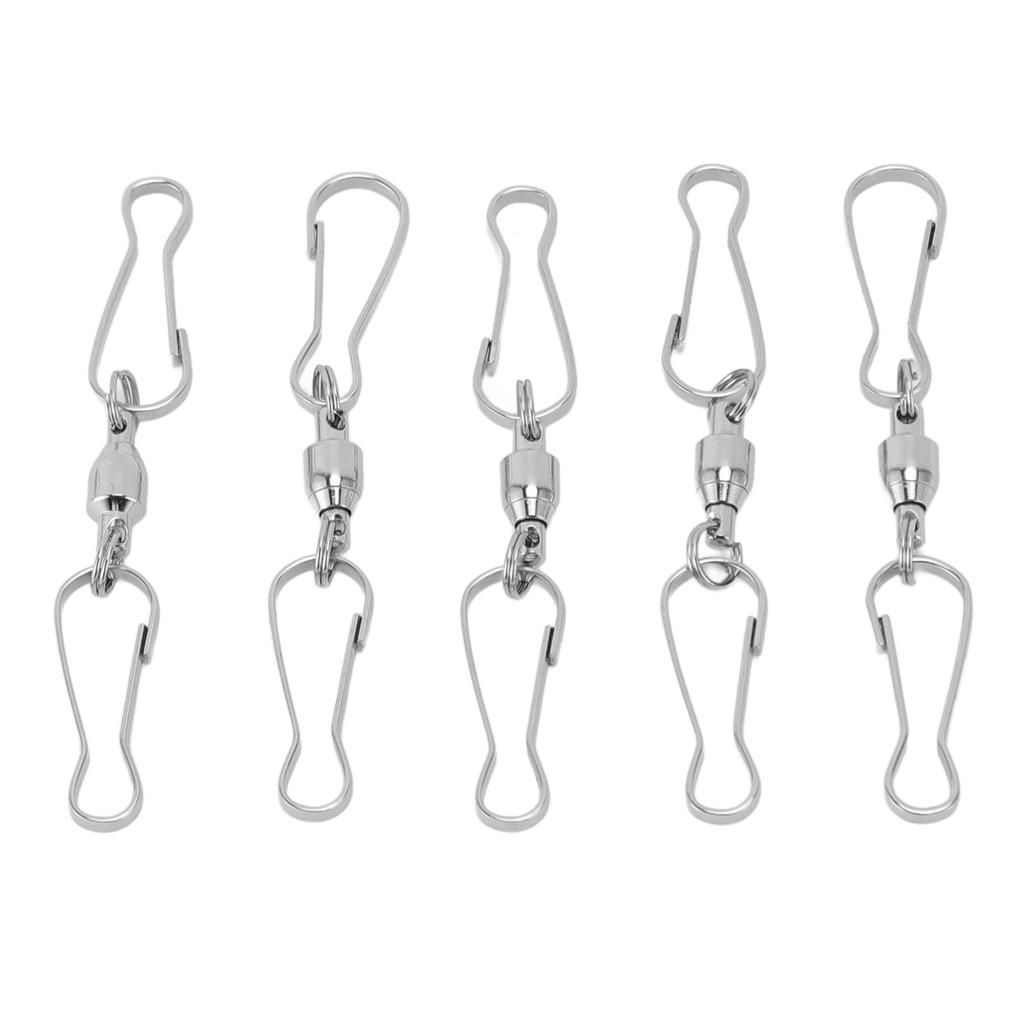 20pcs Windsock Clips Stainless Steel 360 Degree Rotation Dual Clip Wind Spinners Hangers for Wind
