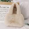 Faux Mink Fur Handbag – Soft Plush Tote, 2 Colors, From Korea