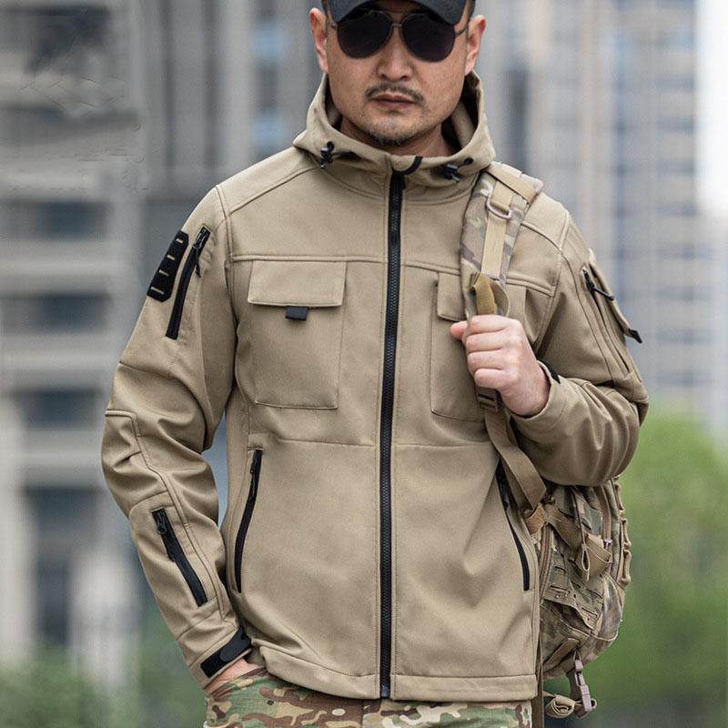 Мужская флисовая тактическая куртка в стиле милитари, флисовая куртка софтшелл для мужчин, армейские армейские куртки, флисовая ветровка, пальто-бомбер с капюшоном