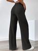 Брюки с высокой посадкой в европейском и американском стиле, однотонные, на кулиске - модно-повседневные, удобные прямые для ежедневной носки