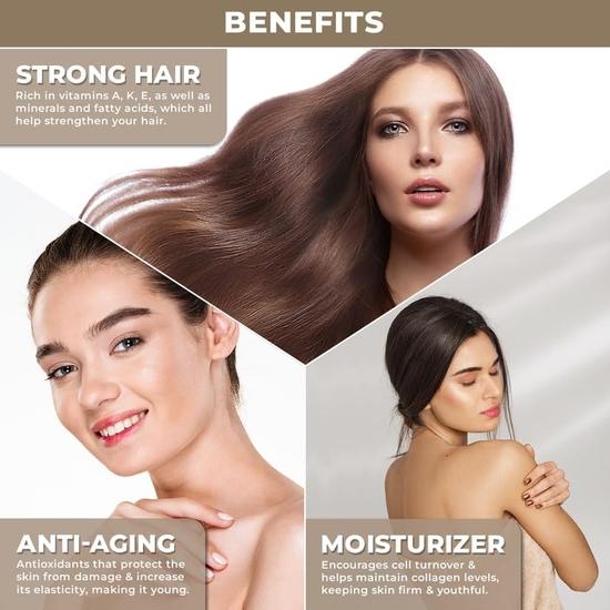 Plant Based Pumpkin Seed Oil for Hair Growth – Pure, Cold-Pressed, Nutrient-Rich (Kaddu) Pumpkin Oil for Face, Hair & Scalp Health | For Stronger