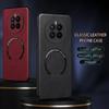 For Huawei Mate 50 50E 50 Pro Fine-Hole PU Cow Pattern Leather Outer Magnetic Ring Soft Edge Anti-Drop Phone Case