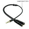 3.5Mm Audio Splitter Cable For Computer Laptop Jack 3.5 Mm 1 Male To 2 Female Microphone Headphone Y Splitter Aux Cable