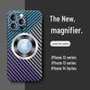 «Чехол из углеродного волокна с магнитной присоской для iPhone 16 Pro без рамки, подходит для iPhone 12/13»