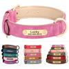 Custom Leather Dog Collar Personalized Collars with Free Engraved Nameplate for Small Medium Large Dogs Pitbull Labrador XS-XXL