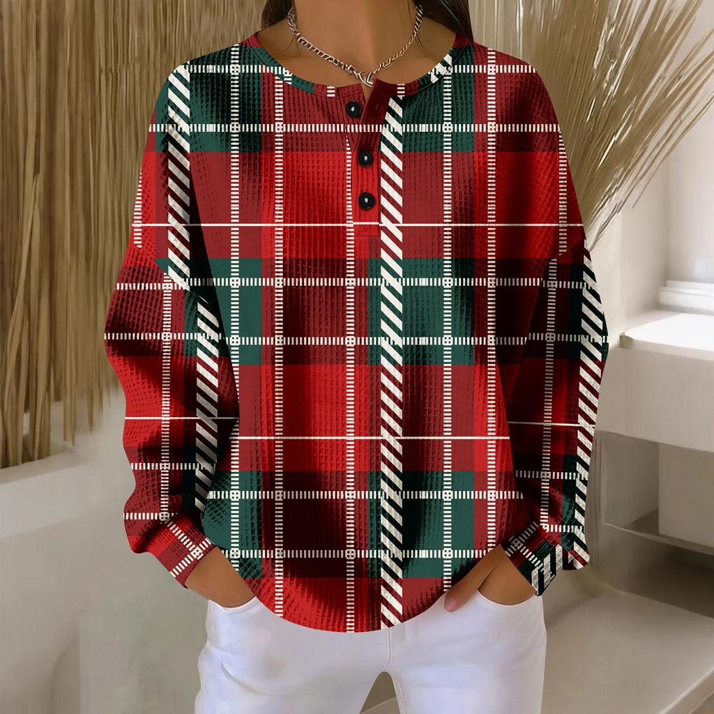 Women's Casual Shirts Long Sleeve Tops Button Up V Neck Loose Knit Fall Favorites For Women