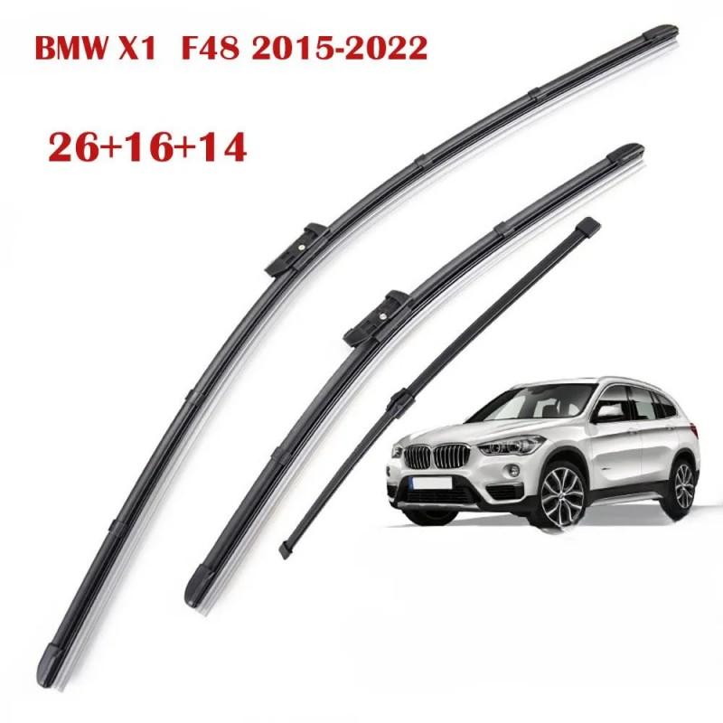 26"+16"+14" Front & Rear Frameless Wiper Blades for X1 F48, X2 F39, 2 Series Active Tourer F45, Mini Countryman F60, Clubman F54