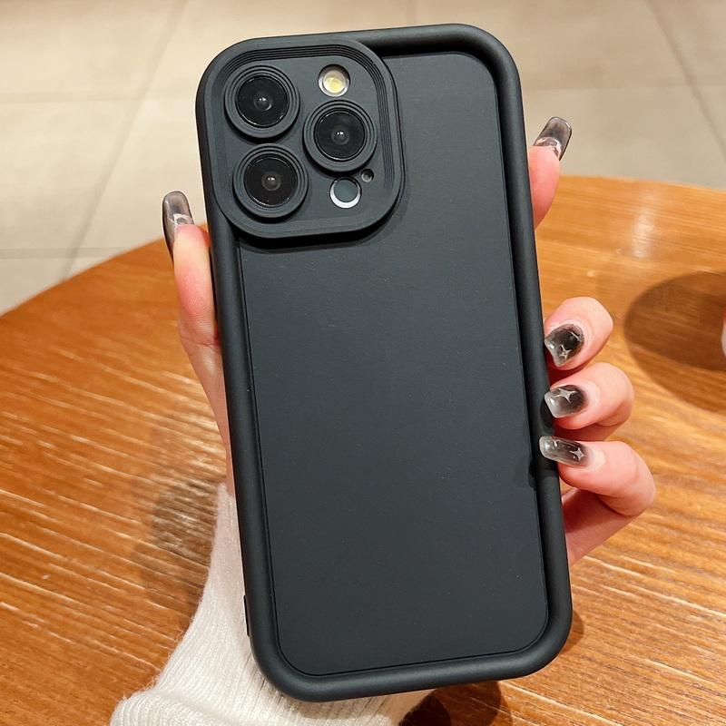 Plain Color Silicone Case For iPhone 16 15 Pro Max 14 Plus 13 12 11 Samsung S25 Ultra S24 FE S23 A56 A36 A16 A26 A55 A15 5G Shockproof Soft Cover