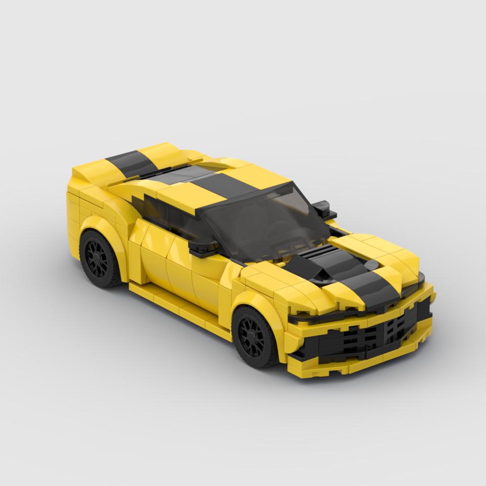 MOC Speed Camaro 347 Набор Строительных Блоков Гоночные Машины Модель Суперкара Декорация Креативный Гараж Игрушки для Мальчиков