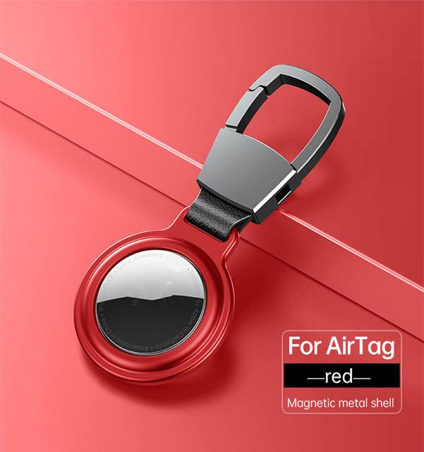 Роскошный металлический чехол с магнитной адсорбцией для Apple Airtag, локатор для питомцев, защитный чехол-рукав для брелока Air Tag, защитный бампер