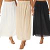 Женская гладкая однотонная нижняя юбка с эластичным поясом для вечернего платья, юбки