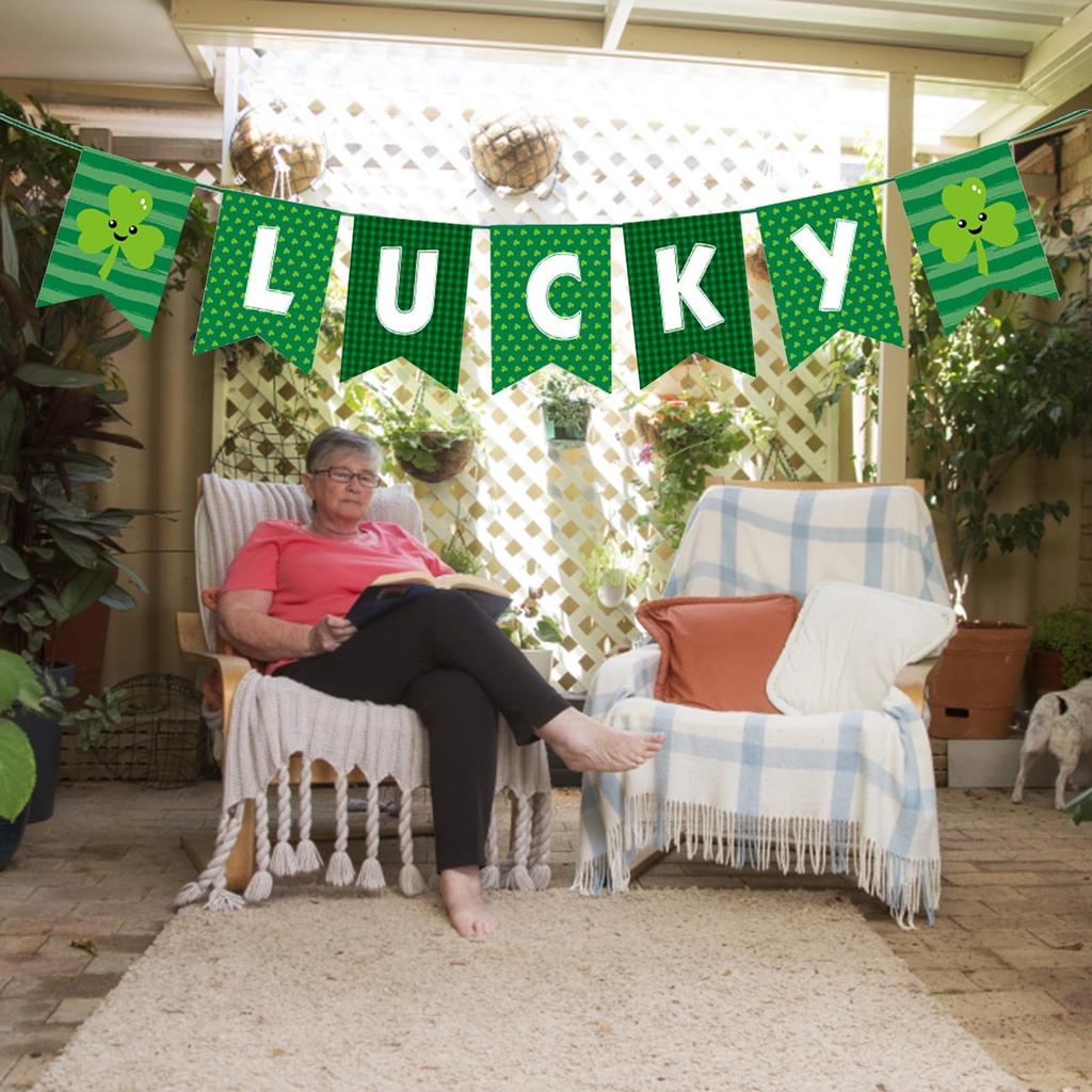 St Patricks Day Party Supplies St. Patricks Day Decorations Felts Ornament Garland Banner Flag Irish Party Hanging Decoration St Patrick's Day Party