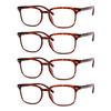 Turezing 4 Pack Reading Glasses Men and Women Blue Light Blocking  Anti UV Computer Goggle Spring Hinge Eyeglasses