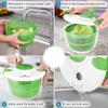 Ручка и запирающаяся крышка Многофункциональная ручная сушилка для овощей емкостью 4,5 литра Сушка со сливом Быстрый фильтр Салат-латук