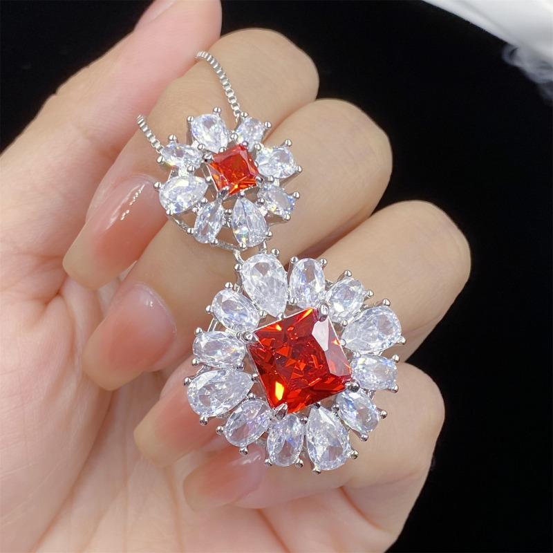 Sace Gems Классические кольца из медного сплава с цирконием, серьги, кулон, ожерелье, комплекты ювелирных изделий, подарки для свадебной вечеринки