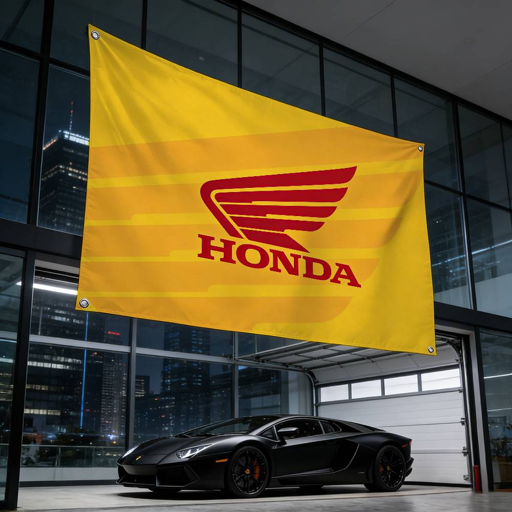 Мотоцикл Для HONDA Декоративный Флаг Водонепроницаемый Устойчивый к выцветанию Полиэстер Внутренний Наружный Подвесной Флаг