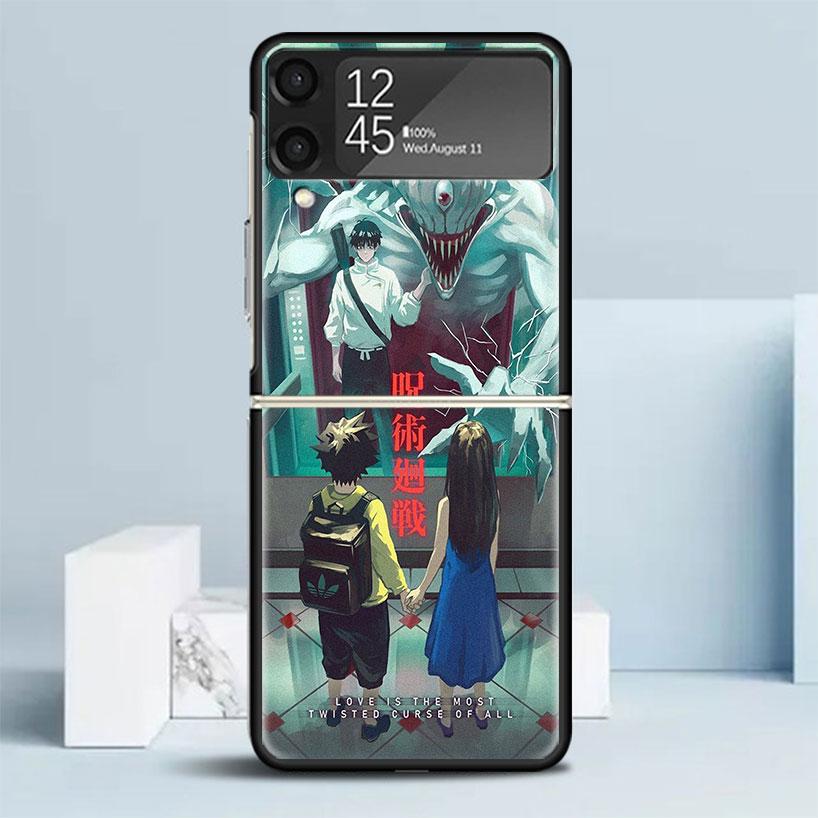 Kaisen J-Jujutsu Юта Оккоцу Чехол для телефона Samsung Galaxy Z Flip7 Flip6 5G Flip5 Flip4 Flip3 ZFlip 7 6 3 4 5 Ударопрочный Задняя сторона C