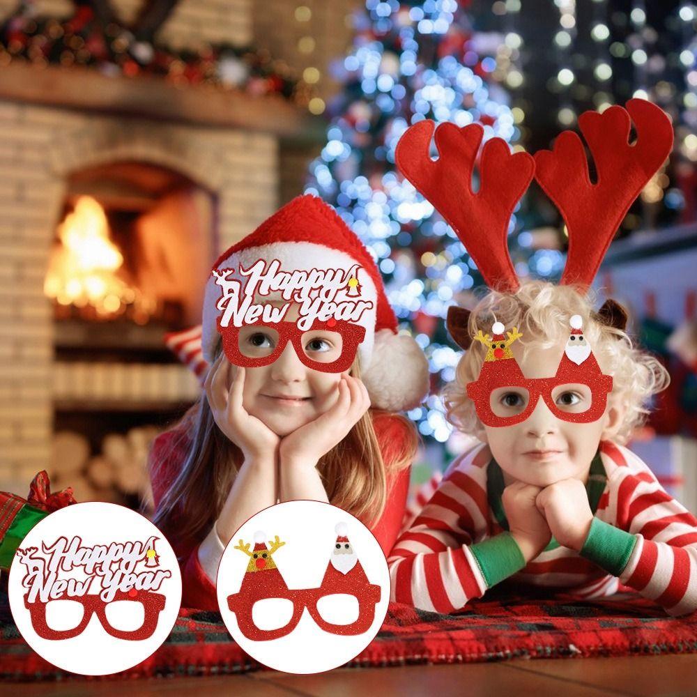 Party Decorations Christmas Frame Glasses Christmas Decorative Glasses Santa Claus Eyeglasses