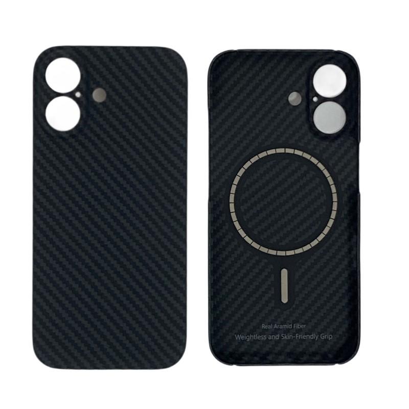 Kevlar Phone Case IPhone 17 Semi-Transparent Cutout Design With Heat Dissipation Magnetic Mount Support