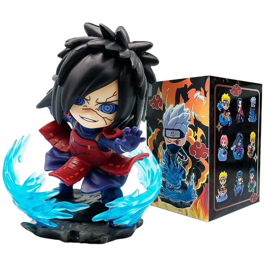 1-9pcs Naruto Blind box Q Version Figures PVC Anime Figurines Uzumaki Sasuke Itachi Kakashi Collectible Statue Decorative Gift