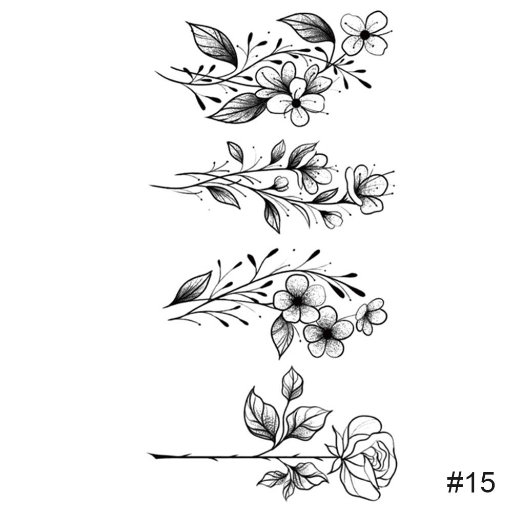 Временные маленькие свежие черные татуировки наклейки водонепроницаемые долговечные татуировки наклейки рука нога грудь боди-арт татуировка