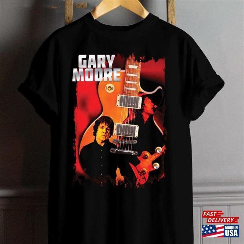 Vtg Gary Moore Music Star Heavy Cotton Black All Size Unisex Shirt TR646