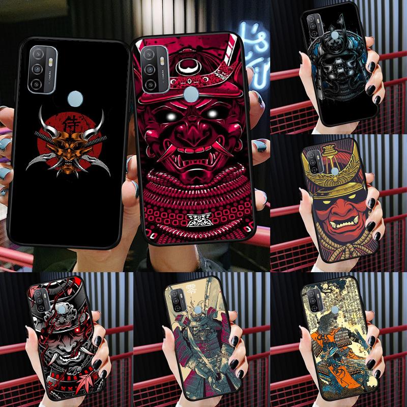 Маска Самурая Чехол Демон Для Oppo A96 A76 A16 A15 A17 A52 A72 A54S A57S A58 A78 A98 A57 A77 A54 A74 A94 Чехол