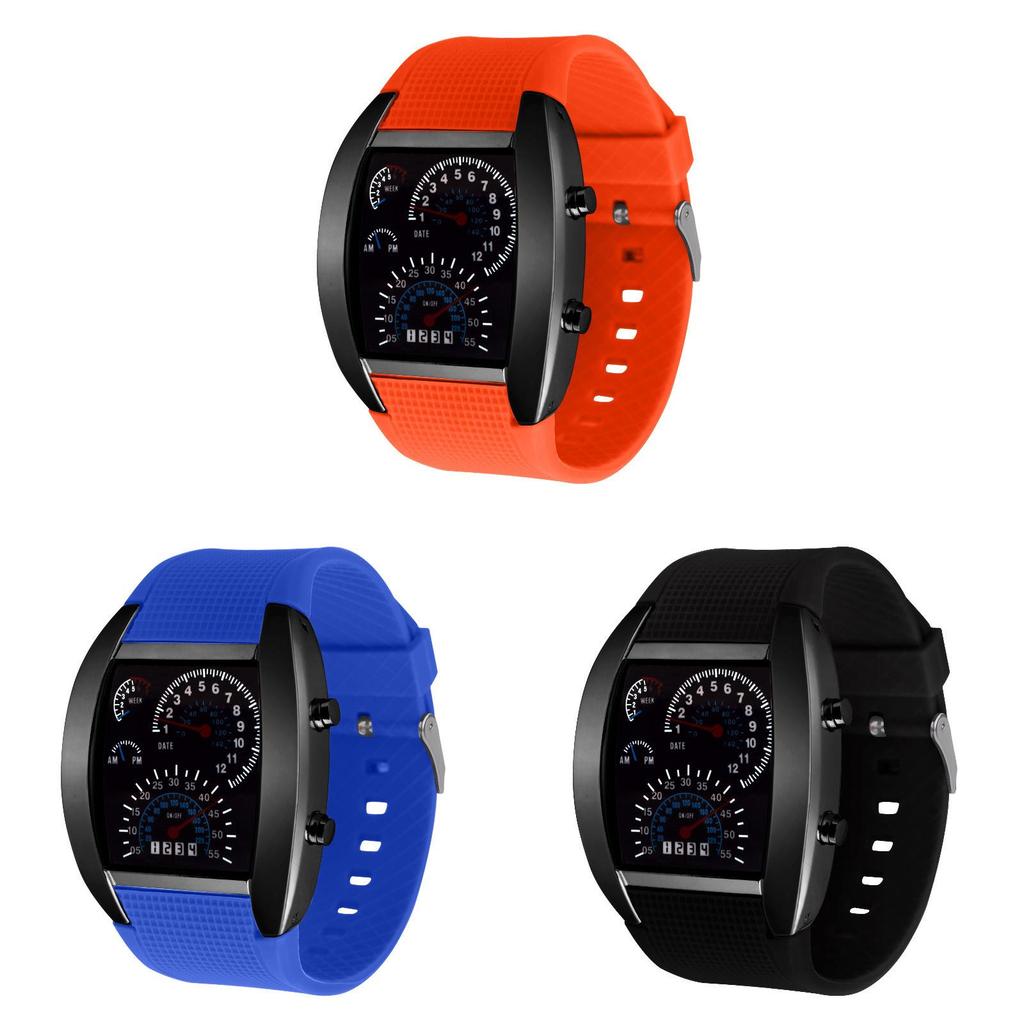 Airplane Led Sports Watch With Calendar And Night Glow For Men Active Lifestyle