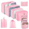 Набор для хранения в путешествиях из семи предметов: Косметичка, Органайзер для одежды, нижнего белья и Складной подпакет