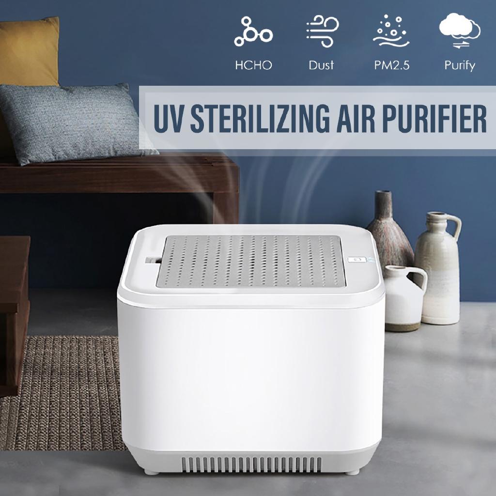 Air Purifier UV Lamp Steriliser Box Home HEPA Filter Formaldehyde PM2.5 Odor Air Purifier Air Cleaner Desktop And Germicidal Light