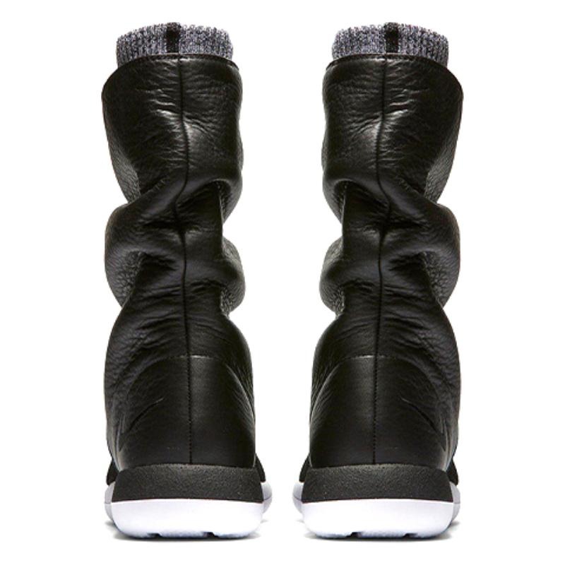 Nike Женские кроссовки Roshe Two Hi Flyknit Черно-белые 861708-002