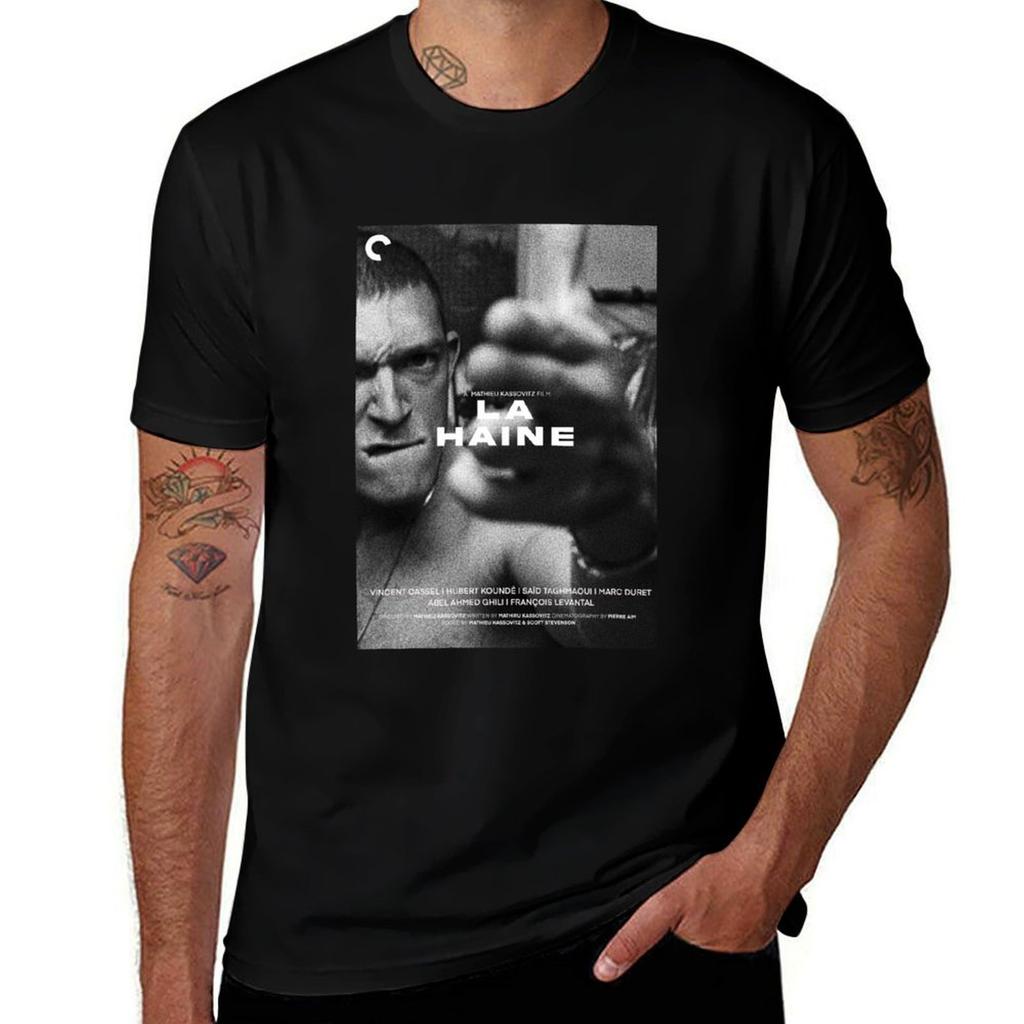 ПОСТЕРЫ / Футболка LA HAINE футболки для мужчины упаковка белая мужская футболка дизайнерская Футболка