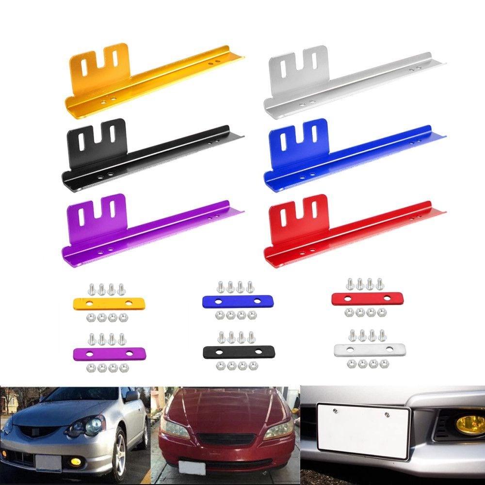 Универсальная рамка номерного знака, регулируемый бампер, передний держатель номерного знака, кронштейн для Honda Civic Acura, горячая распродажа, алюминий