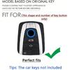 SANRILY металлический кожаный чехол для смарт-ключа, совместимый с BMW i3 2014-2020 i8 Корпус бесключевого ключа BMW i с брелком, серый