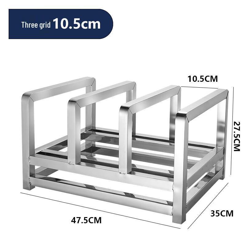 Stainless Steel Kitchen Cutting Board & Knife Rack